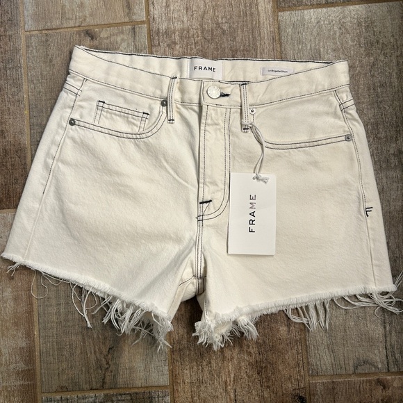 NWT New Frame Denim Le Brigette Shorts- Chalked - Picture 5 of 11